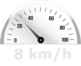 Velocidad máxima 8 km/h
